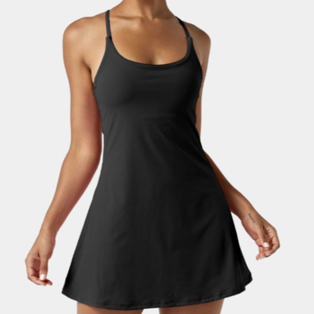 Halara Workout Dress with Shorts and Bra built in
